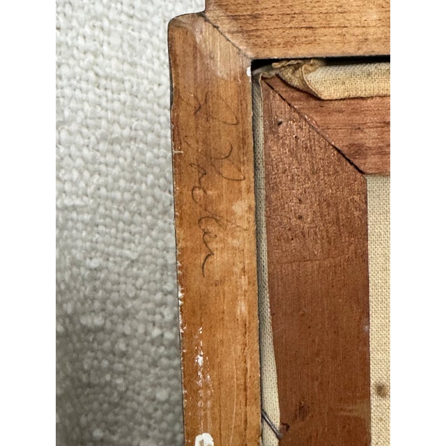 Blue Mid Century Chinese Export Acrylic Expressionism - Signed For Sale - Image 8 of 9