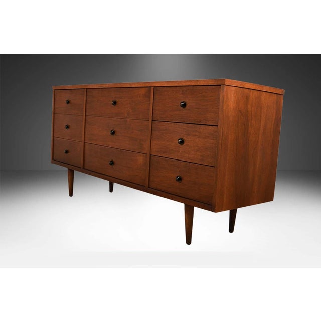 1960s Mid-Century Nine Drawer Modern Dresser For Sale - Image 9 of 10