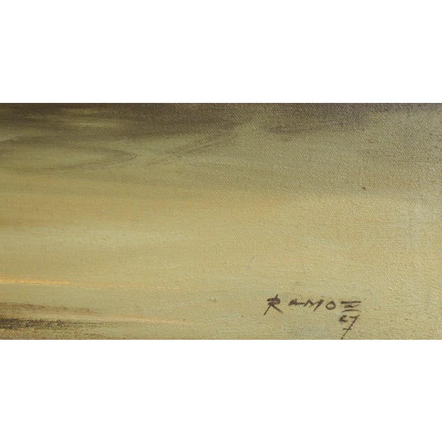 1960s Fishing Village at Sunset by Ramos Philippines For Sale - Image 5 of 6