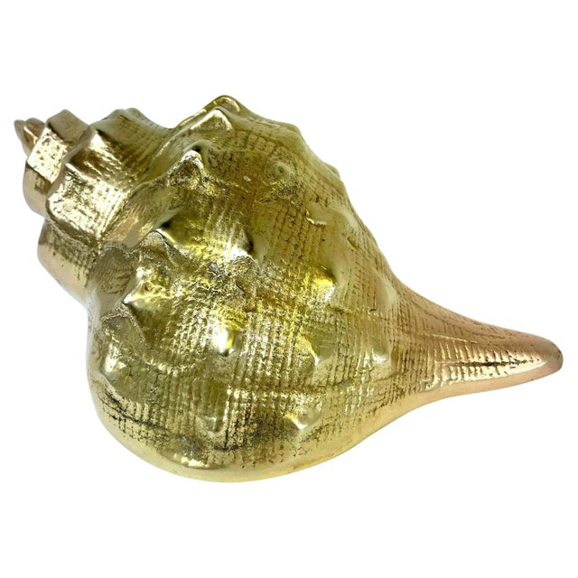 Hollywood Regency Brass Seashell For Sale - Image 9 of 9