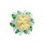 Contemporary 17.73ct Yellow Sapphire Diamond Tsavortite 18k White Gold Ring, Aigs No-Heat, Size 7 For Sale - Image 3 of 8