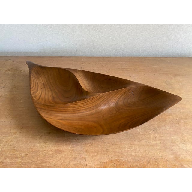 Emil Milan Sculptural Walnut Bowl For Sale - Image 9 of 13