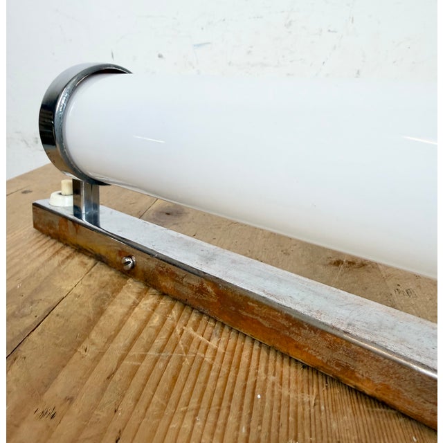 Vintage Art Deco Wall Light with Opal Glass, 1930s For Sale - Image 6 of 14