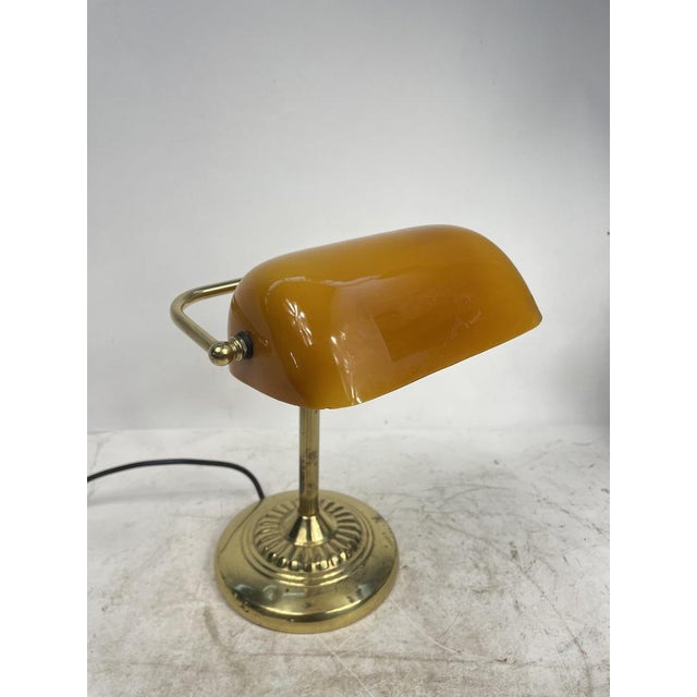 1950s Vintage Ministerial Lamp in Brass and Glass, 1950s For Sale - Image 5 of 12