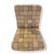Armless slipper chairs with front rollers. Newley reupholstered in tribal patchwork fabric.