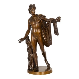 Fine Italian Grand Tour 19th Century Bronze Sculpture of Apollo Belvedere For Sale