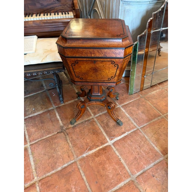 Antique English Gentlemans Chest on Chest, Burl Walnut, 1820s Secret Drawer For Sale - Image 13 of 13