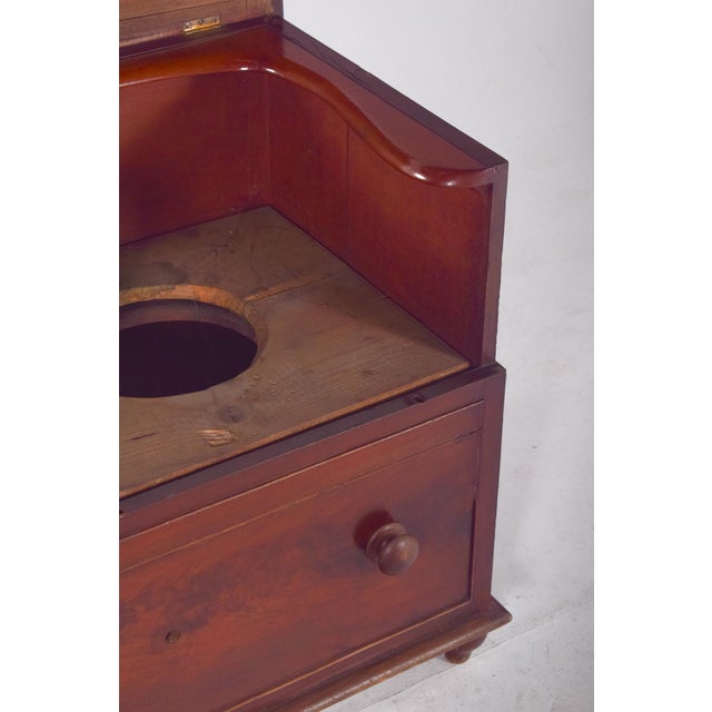 Brown English Wooden Chest, 1920s For Sale - Image 8 of 9