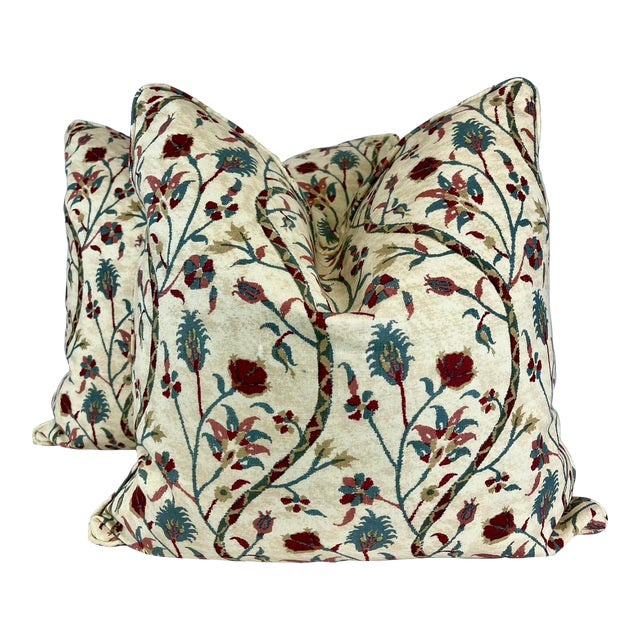 Carolina Irving "Kandyli" in Rose/Blue 22" Pillows-a Pair For Sale