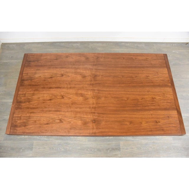 Wood 1960s Refinished Walnut and Chrome Dining Table For Sale - Image 7 of 10