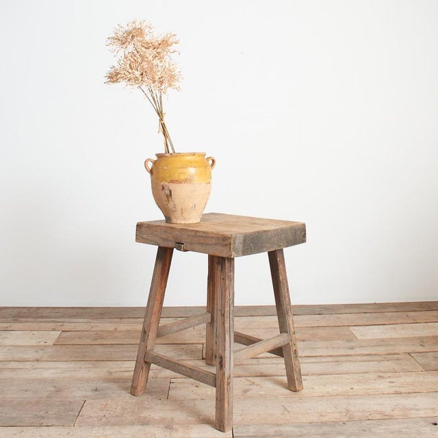 Small Antique Elm Side Table, 1920s For Sale - Image 10 of 10