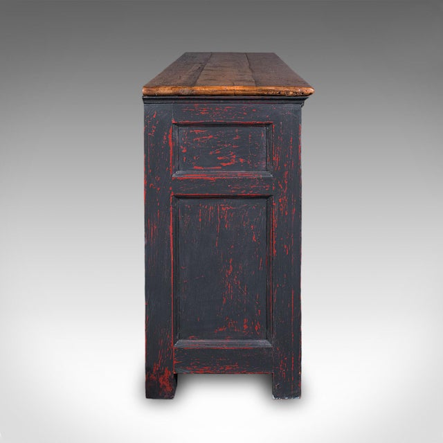 Vintage Dresser Base, English, Painted Pine, Kitchen Sideboard, Distressed, 1960 For Sale - Image 4 of 12