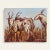 Brown Original Impressionist Antelope Herd Painting on Canvas For Sale - Image 8 of 8