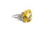 Contemporary 14.66 Carat No-Heat Yellow Sapphire Diamond Platinum Ring, Gia Certified For Sale - Image 3 of 6