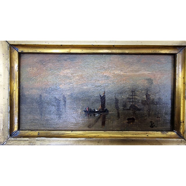 Seascape, Oil on Panel, 1890s-1910s, Framed For Sale - Image 6 of 10