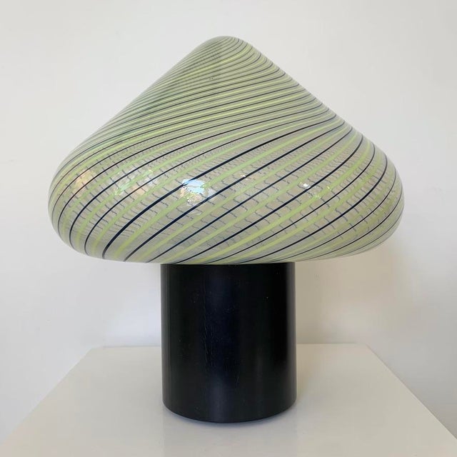 Mid-Century Modern Striped Murano Glass Table Lamp from Fratelli Toso, Italy, 1960s For Sale - Image 3 of 13