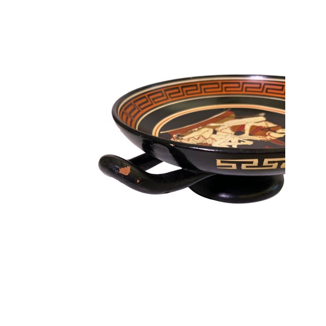 Mediterranean Mid 20th Century Greek Pottery Kylix Depicting "Achilles Binding Up Patroclus' Wound" For Sale - Image 3 of 7