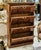 Elegant French-style shoe cabinet crafted with exquisite marquetry, intricate floral inlays, and refined bronze ormolu...