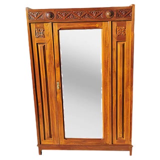 Vintage Wood Bookcase, 1940s For Sale