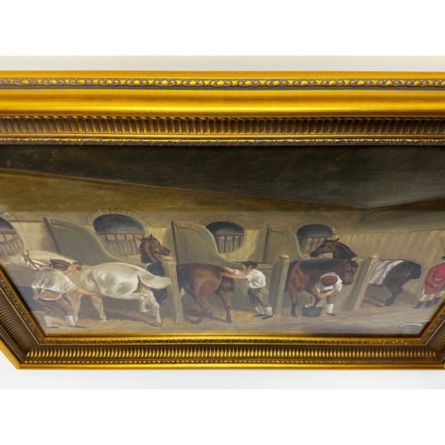 Brown Victorian Equestrian Oil Painting the Hunting Stud – After John Frederick Herring SNR English School For Sale - Image 8 of 18