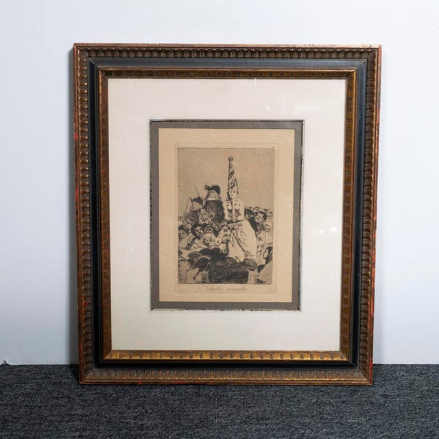 Plate #24 from Francisco de Goya's "Los Caprichos" series titled "Nohubo Remedio." Printed on wove paper. Double matted...