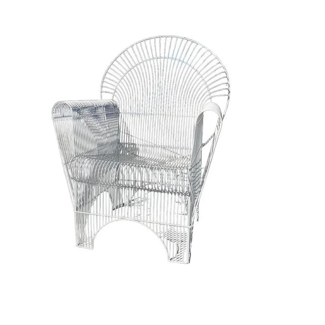 Mid Century Modern Wire Outdoor Patio Chair For Sale - Image 9 of 11