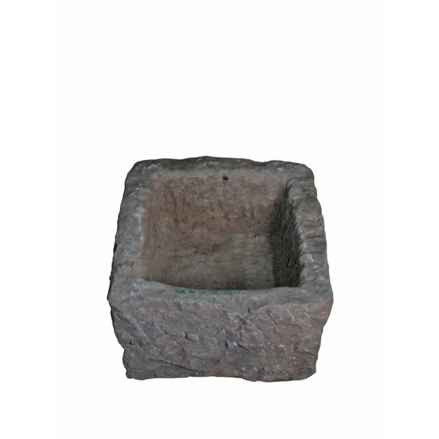 Late 19th Century 19" Inch Long Hand Chiseled Stone Trough 24-22 For Sale - Image 5 of 5