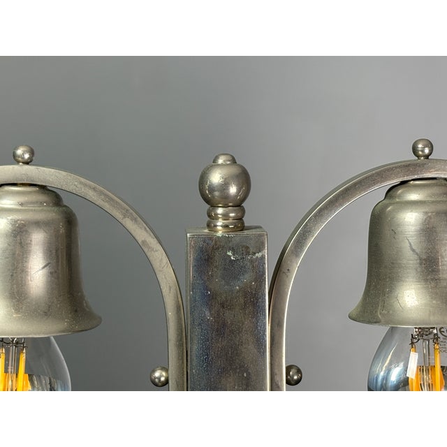 Art Deco Dutch Nickel Desk Lamp, 1930s For Sale - Image 6 of 18