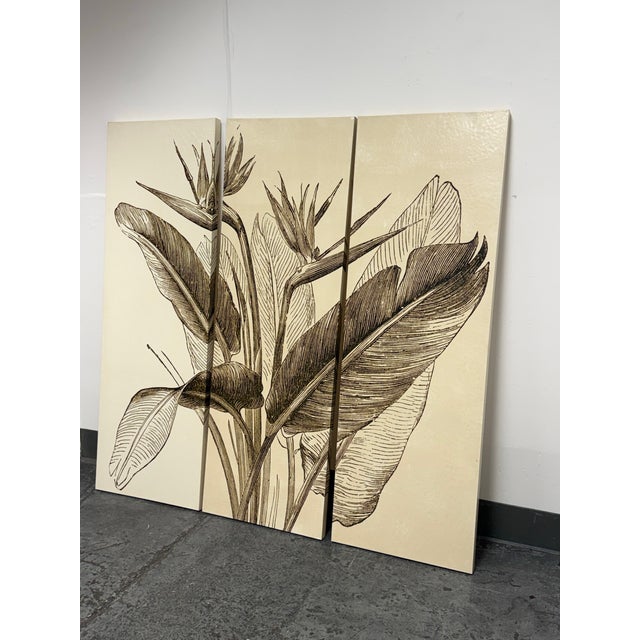 Design Plus Gallery presents a Bird of Paradise Triptych Canvas Wall Art by Vision Studio. This three-panel canvas set...