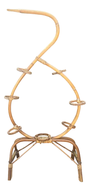 Vintage Italian Bamboo Carrier, 1970s