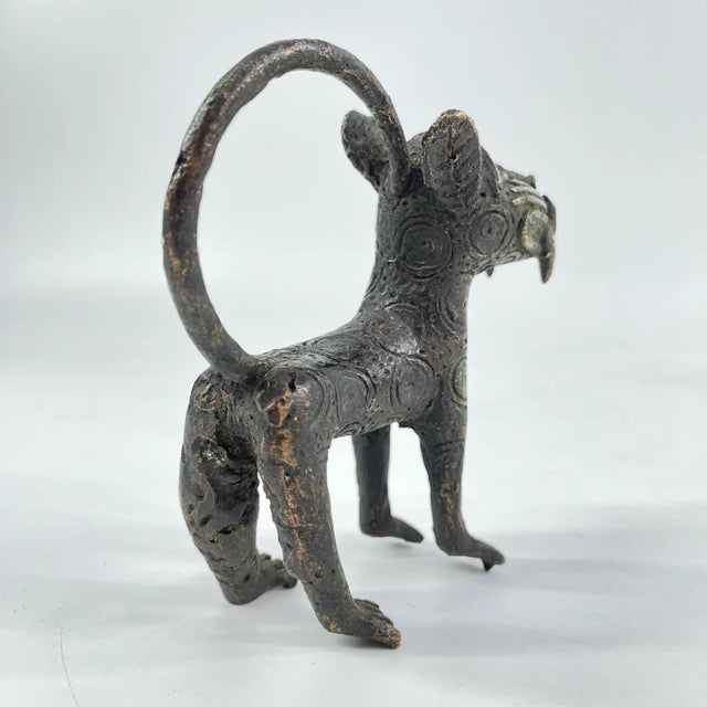 Early 20th Century Early 20th Century Benin Bronze Leopard Nigeria For Sale - Image 5 of 8