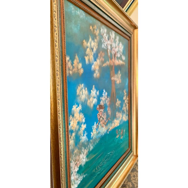 1999, Large Surrealist Panamanian Painting by Eduardo Navarro For Sale - Image 4 of 8