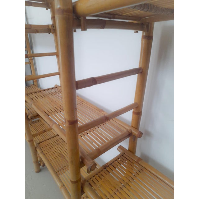 Vintage Bamboo Bookcase attributed to Franco Albini For Sale - Image 9 of 15