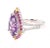 Amethyst Pink Sapphire Diamond White Gold Cocktail Ring For Sale - Image 4 of 5