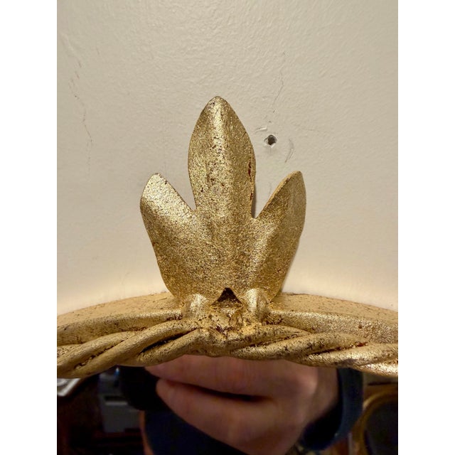 Pair of Italian Gilt Iron Rope Mirrors For Sale - Image 4 of 11