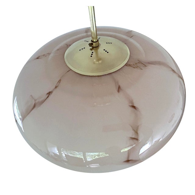 Art Deco Pendant Light in Amber Marble Glass, 1930s For Sale - Image 15 of 18