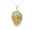 Vibrant 14K White Gold Strawberry Pendant Necklace featuring sparkling orange citrines and green tsavorites 3.3 carats...