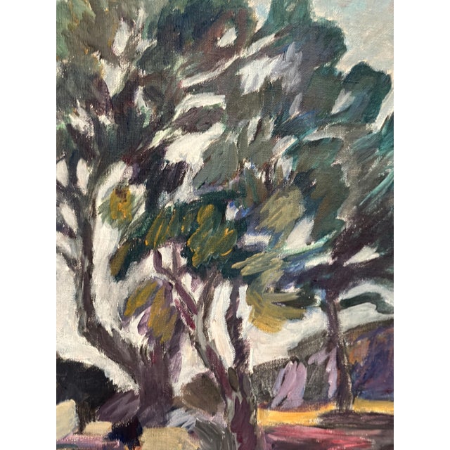 Mid-Century Modern Rune Nilsson, Birches, 1950s, Oil Painting on Canvas, Framed For Sale - Image 3 of 14