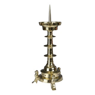 18th Century Brass Ecclesiastical Pricket Candlestick, 17501800 by Unknown for Unknown, 1780 For Sale