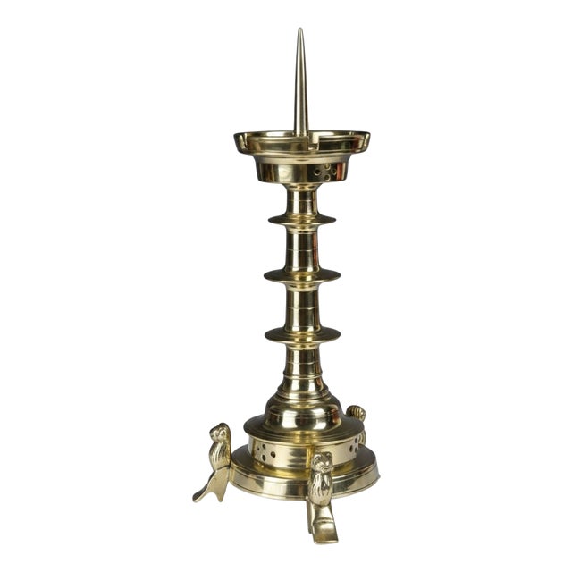 18th Century Brass Ecclesiastical Pricket Candlestick, 17501800 by Unknown for Unknown, 1780 For Sale