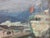 Paper 1960s Oil Painting Ship Port v. Karpin For Sale - Image 7 of 11