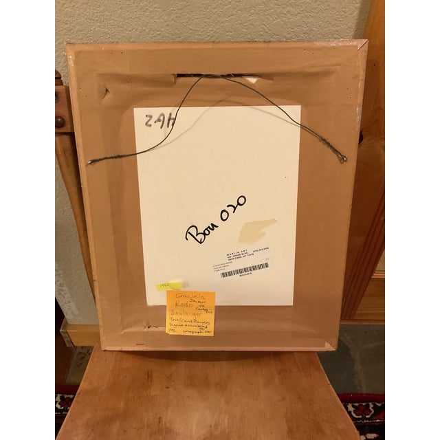 Limited Edition Graciela Rodo Boulanger “Joueurs de Cartes” custom framed Lithograph, signed in pencil, 196/200 15.25”...