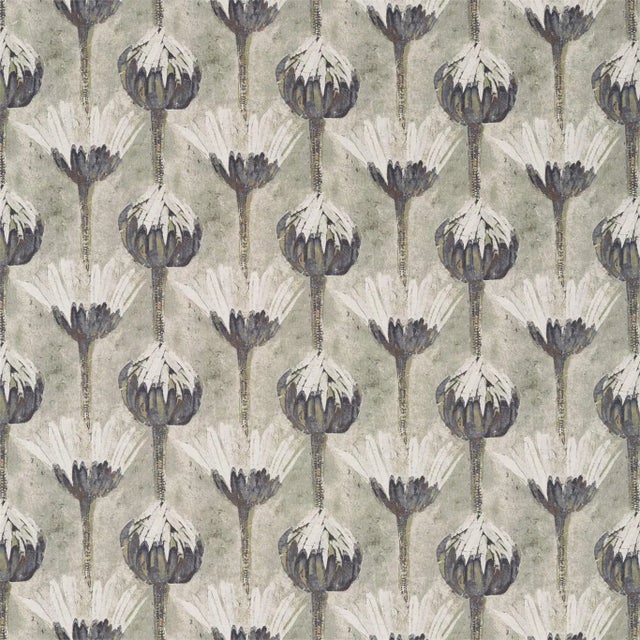 Zoffany Marketa Fabric in Blue Umber - a Sample For Sale