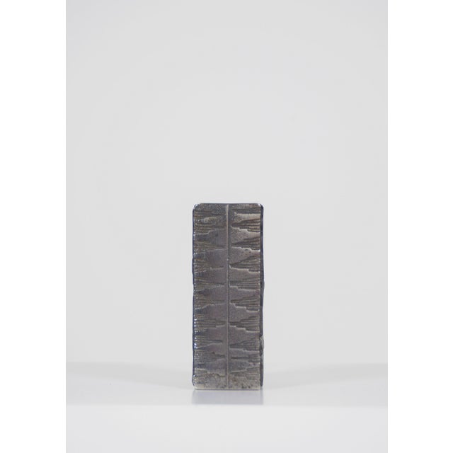 Brutalist Vase in Stainless Steel by Olav Joa for Polaris, 1972 For Sale - Image 4 of 6
