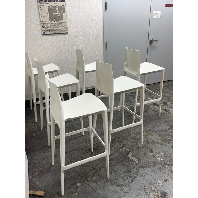 Modern Mario & Claudio Bellini for Heller Bellini Outdoor Barstools, Set of Six For Sale - Image 3 of 12