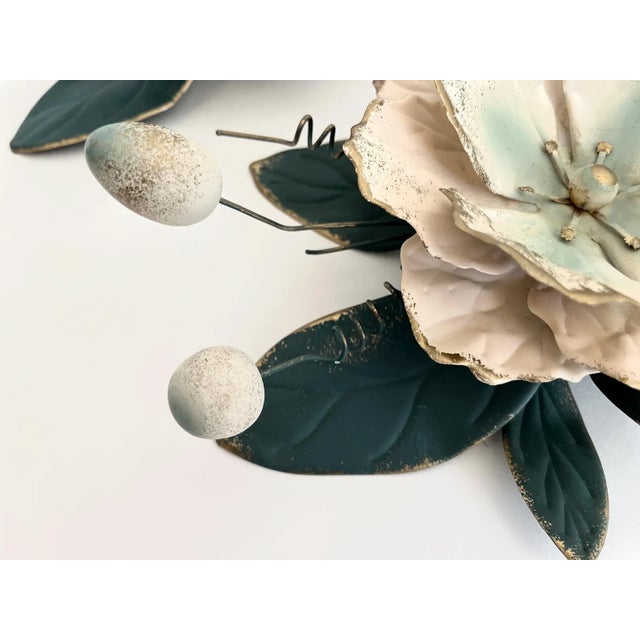 Italian Pair Tole Magnolias For Sale - Image 3 of 12