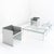Minimalist Mid-Century Festo coffee table and matching Festo side table designed in the 1970s by Gae Aulenti for Zanotta,...