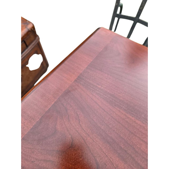 Wood 1990s Thomasville Collectors Cherry Bachelors Chest Nightstand Chippendale Tray For Sale - Image 7 of 15