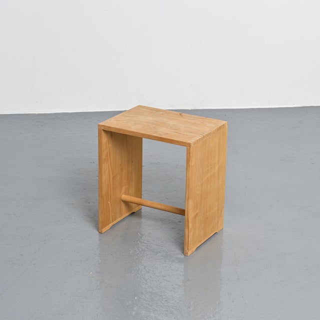 A commemorative, limited edition from 1992, signed, of the famous Ulm stool, designed in 1954 by Max Bill with Hans...