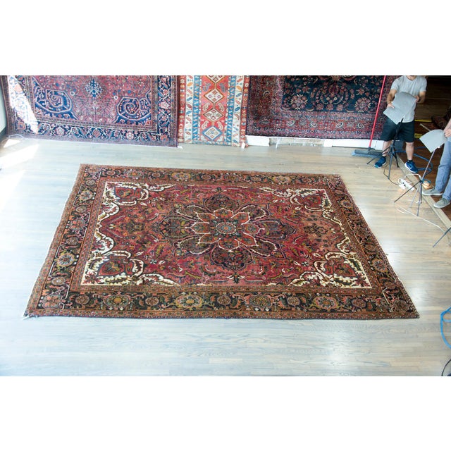 Vintage Persian Heriz Rug For Sale - Image 4 of 14